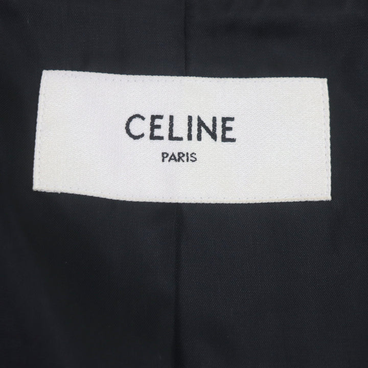 Excellent CELINE Stajan Teddy Jacket With Satin Artist Print Rayon 50 2V28H353Q