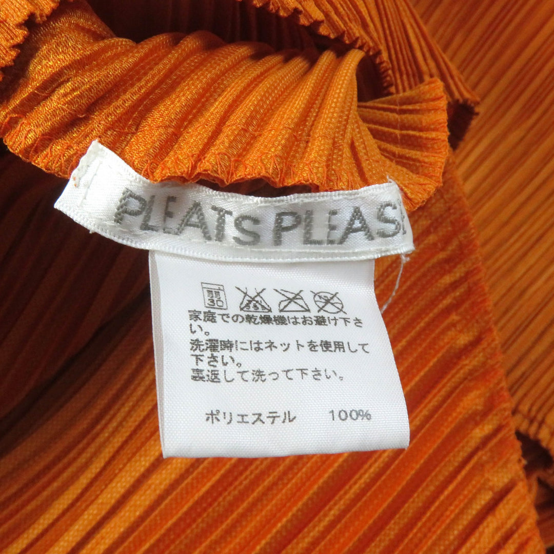 Great PLEATS PLEASE one piece Short sleeves, knee length, flare Orange polyester Women 3 PP81-JH403