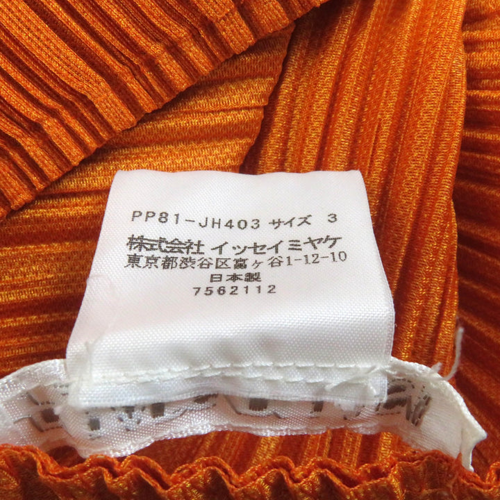 Great PLEATS PLEASE one piece Short sleeves, knee length, flare Orange polyester Women 3 PP81-JH403