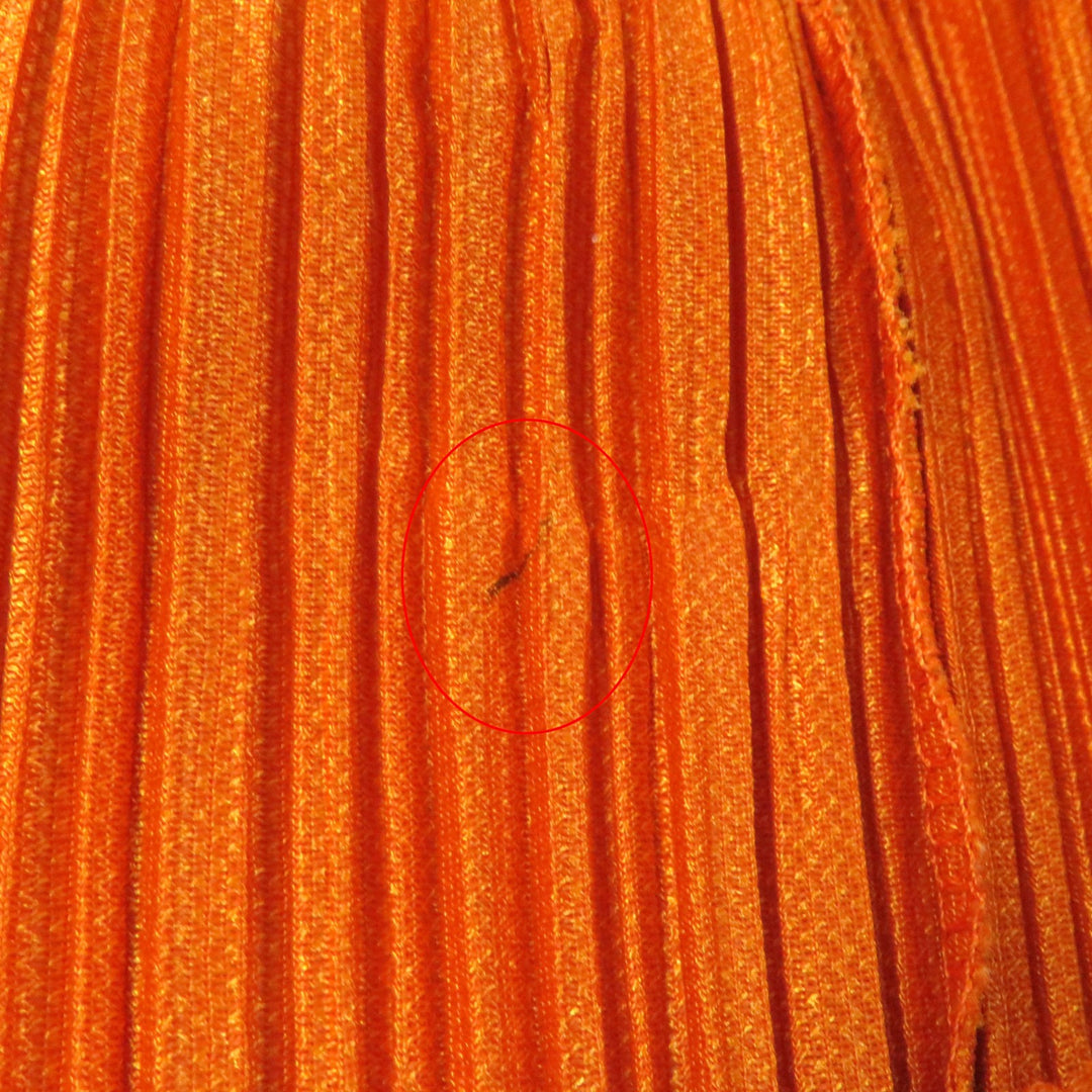 Great PLEATS PLEASE one piece Short sleeves, knee length, flare Orange polyester Women 3 PP81-JH403