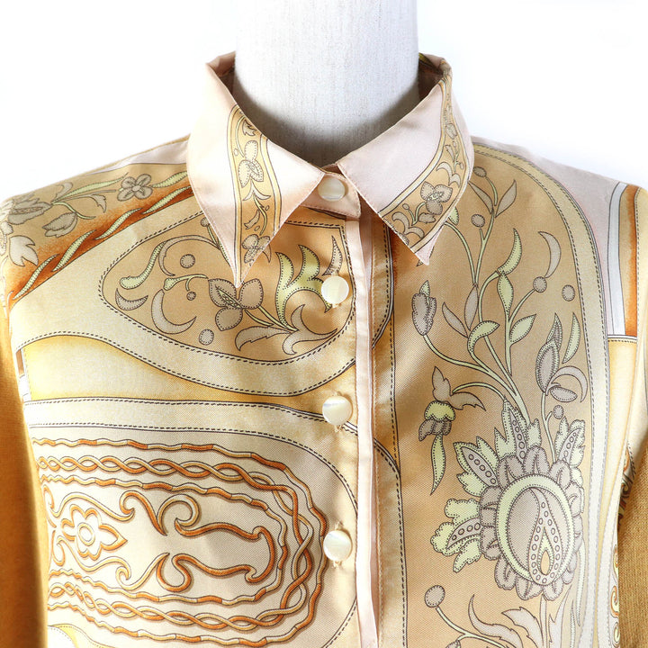 Great HERMES tops 100% Silk Cashmere Blend Twill Laine Short Sleeve Knit silk