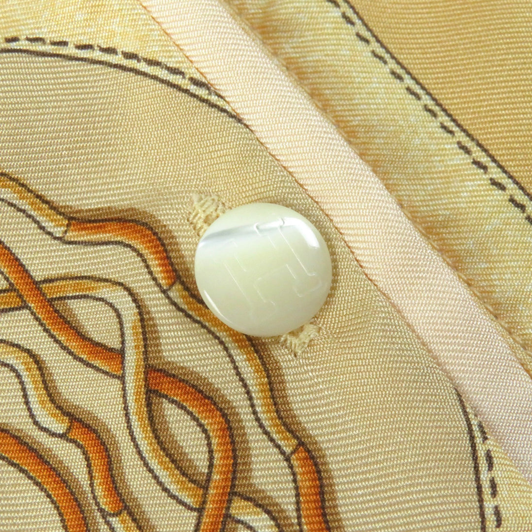 Great HERMES tops 100% Silk Cashmere Blend Twill Laine Short Sleeve Knit silk