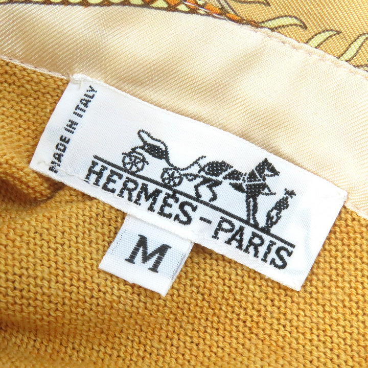 Great HERMES tops 100% Silk Cashmere Blend Twill Laine Short Sleeve Knit silk