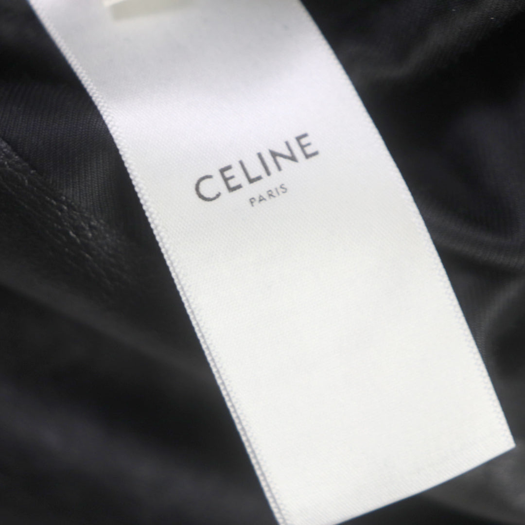 Excellent CELINE Leather jacket black Cupra mens 48 2E467297D