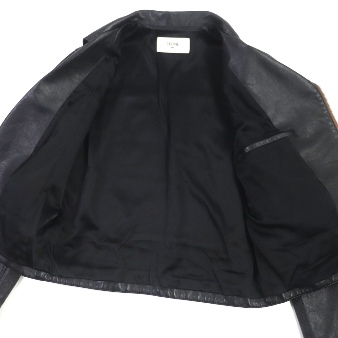 Excellent CELINE Leather jacket black Cupra mens 48 2E467297D