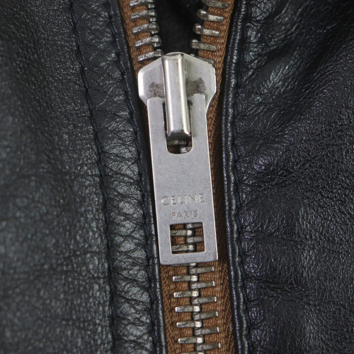 Excellent CELINE Leather jacket black Cupra mens 48 2E467297D