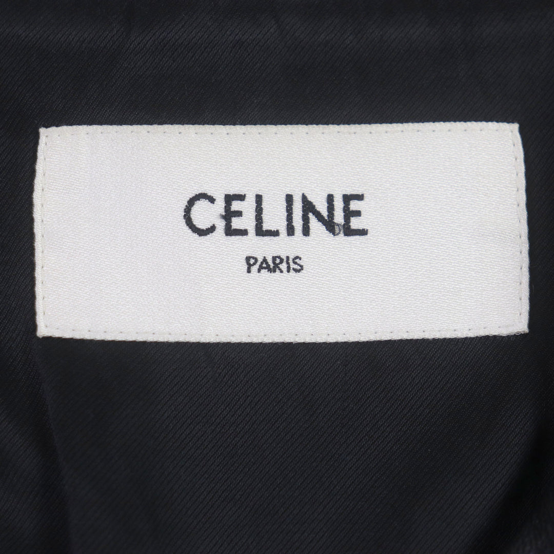 Excellent CELINE Leather jacket black Cupra mens 48 2E467297D