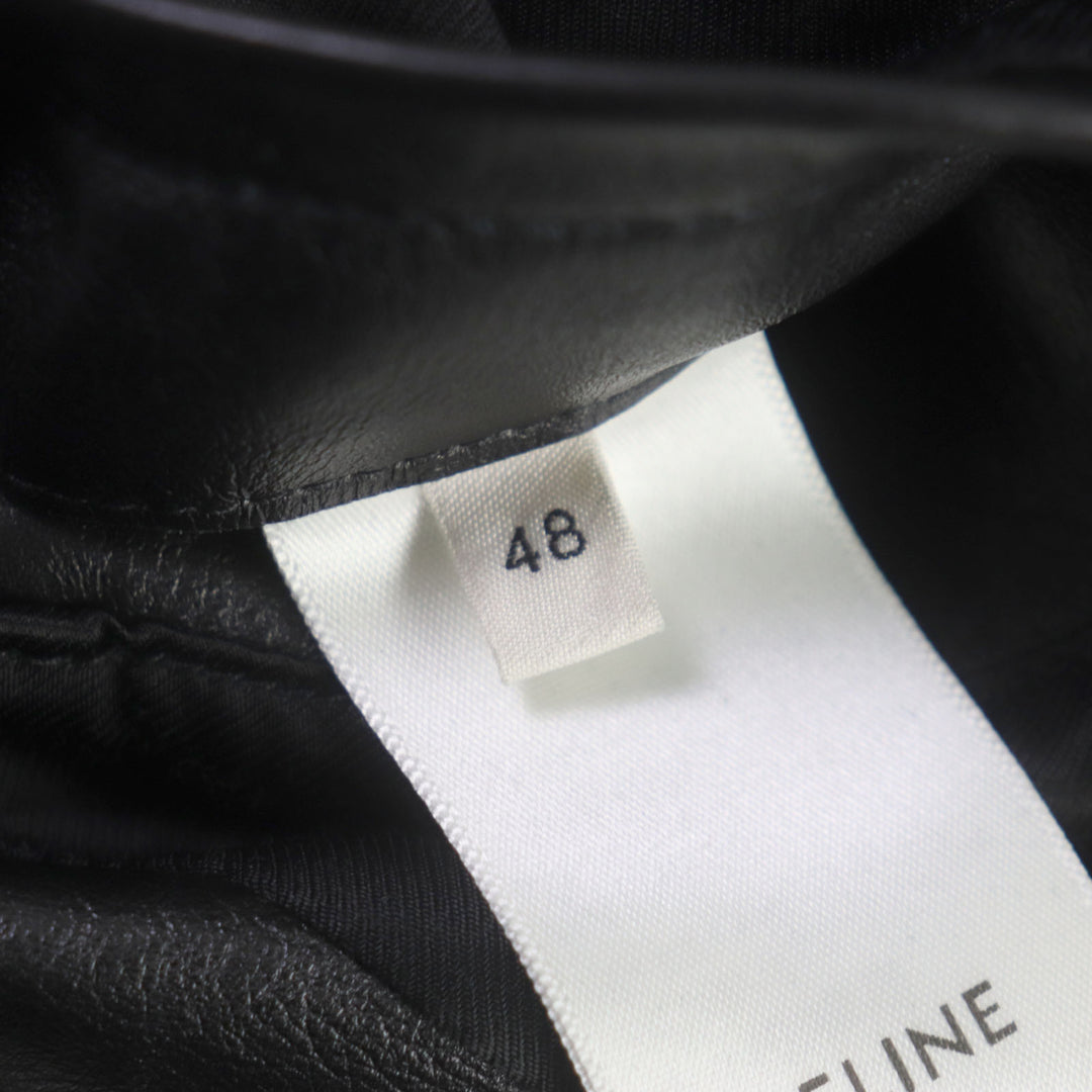 Excellent CELINE Leather jacket black Cupra mens 48 2E467297D