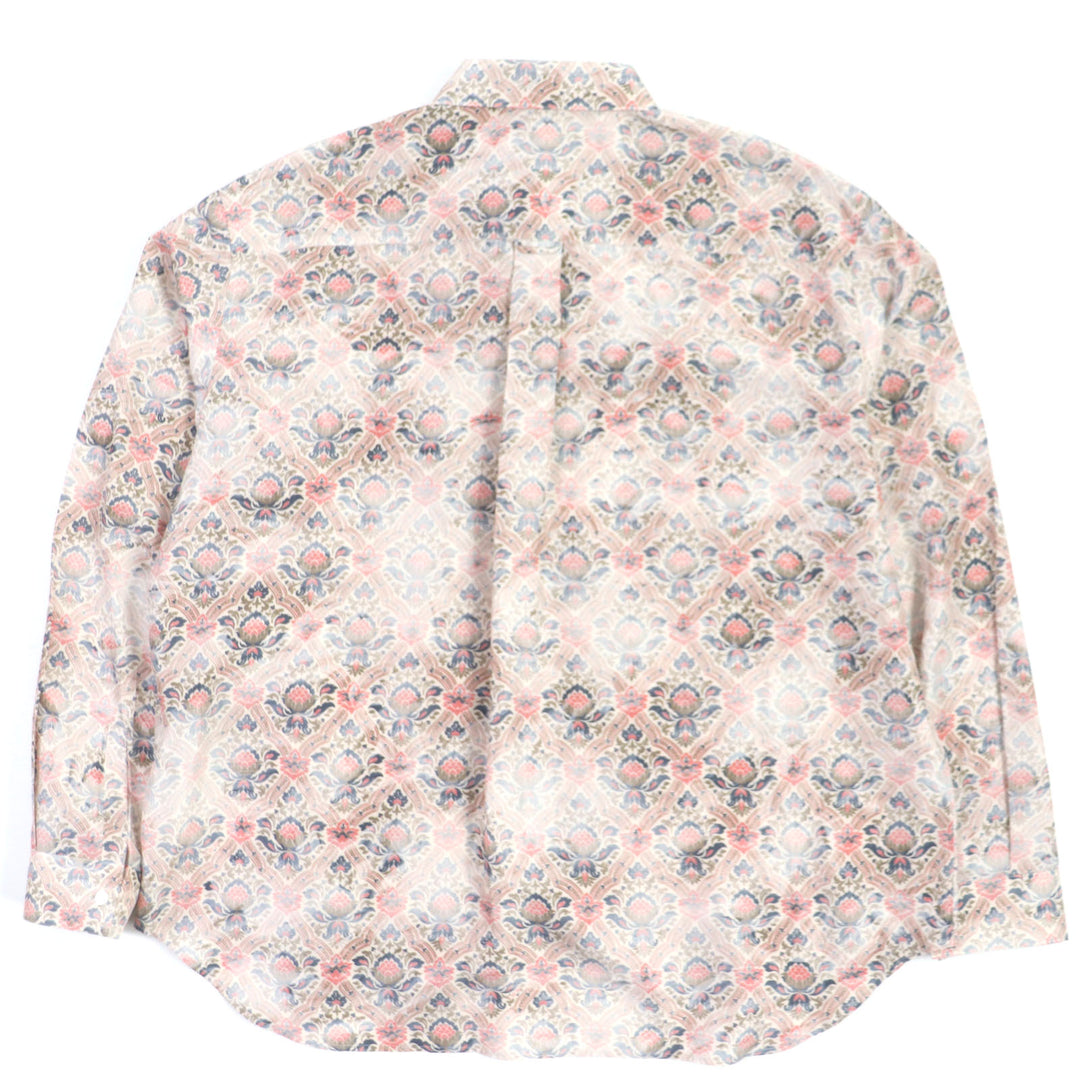 Excellent DIOR Long sleeve shirt Amoako Boafo Pink silk mens 43 183C511A5135