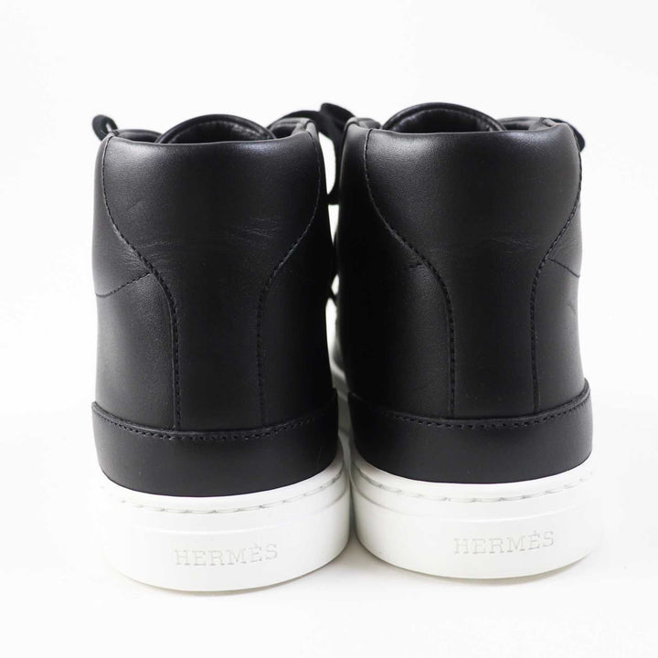 Excellent HERMES High cut sneakers Daydream black leather Women 36 RG222183Z
