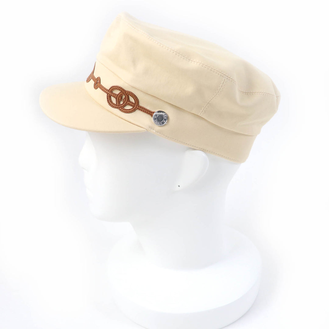 Great HERMES Casquette Kabul Cricket beige cotton Women 56