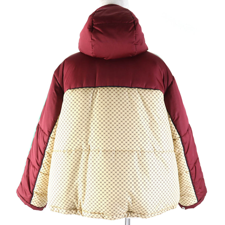 Pristine GUCCI Jacket PARACHUTE NYLON PADDED GG Bordeaux Nylon Women 38 663279