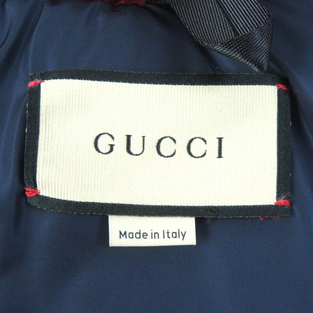 Pristine GUCCI Jacket PARACHUTE NYLON PADDED GG Bordeaux Nylon Women 38 663279