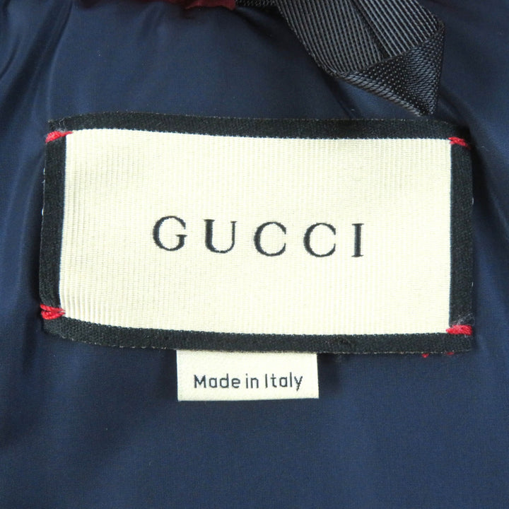 Pristine GUCCI Jacket PARACHUTE NYLON PADDED GG Bordeaux Nylon Women 38 663279