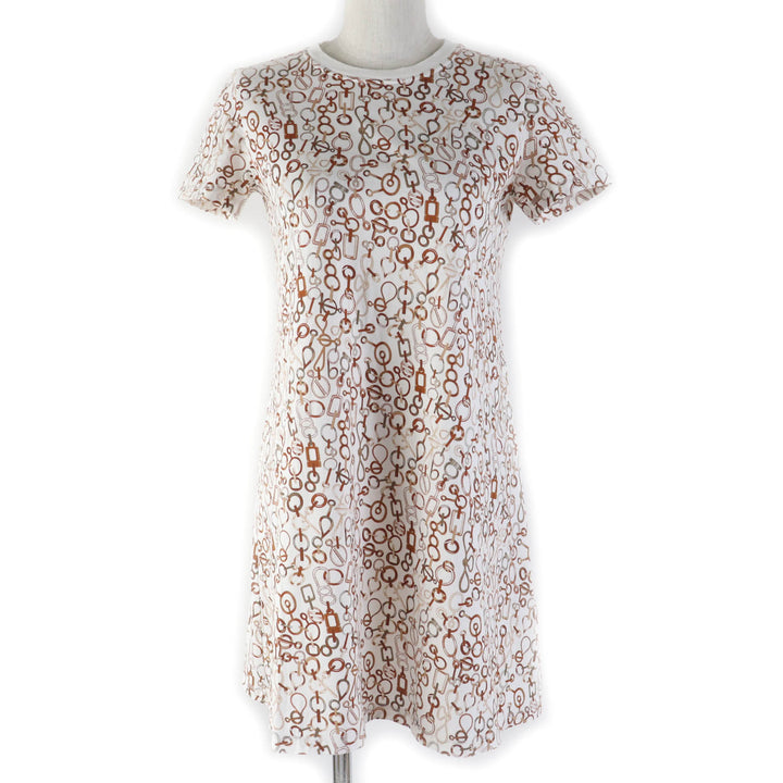 Excellent HERMES one piece DR Do RE BOUCLES Brown cotton Women 34 3H4514DR