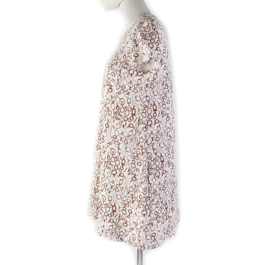 Excellent HERMES one piece DR Do RE BOUCLES Brown cotton Women 34 3H4514DR