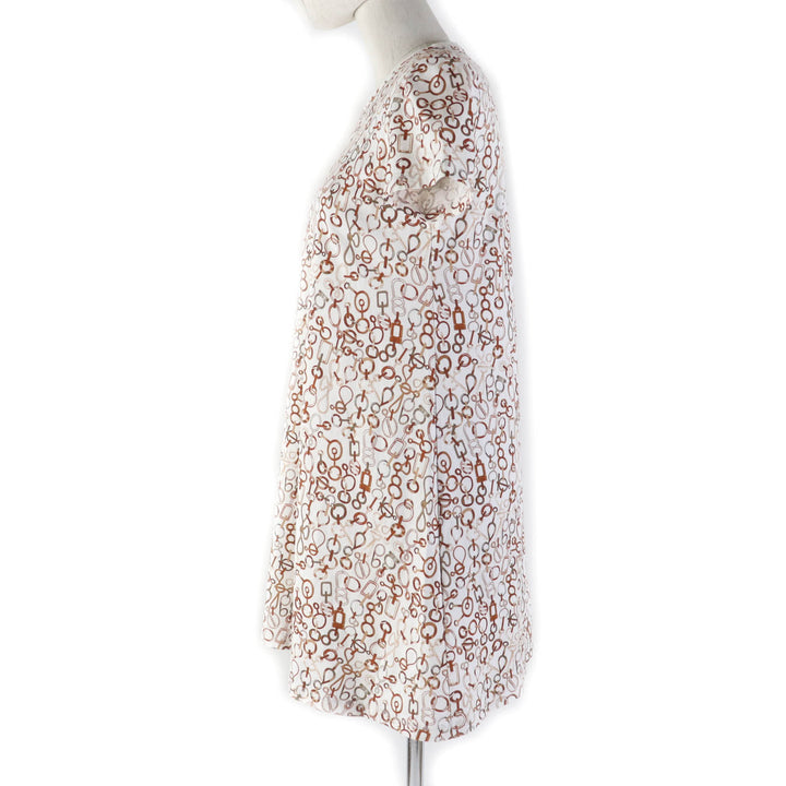 Excellent HERMES one piece DR Do RE BOUCLES Brown cotton Women 34 3H4514DR