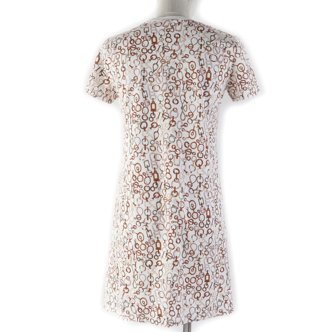 Excellent HERMES one piece DR Do RE BOUCLES Brown cotton Women 34 3H4514DR