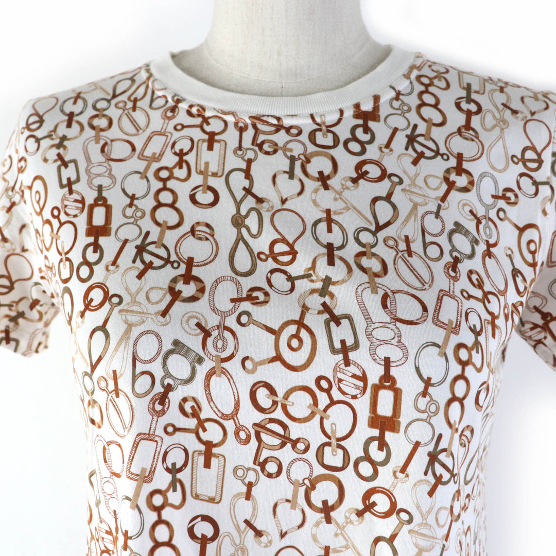 Excellent HERMES one piece DR Do RE BOUCLES Brown cotton Women 34 3H4514DR