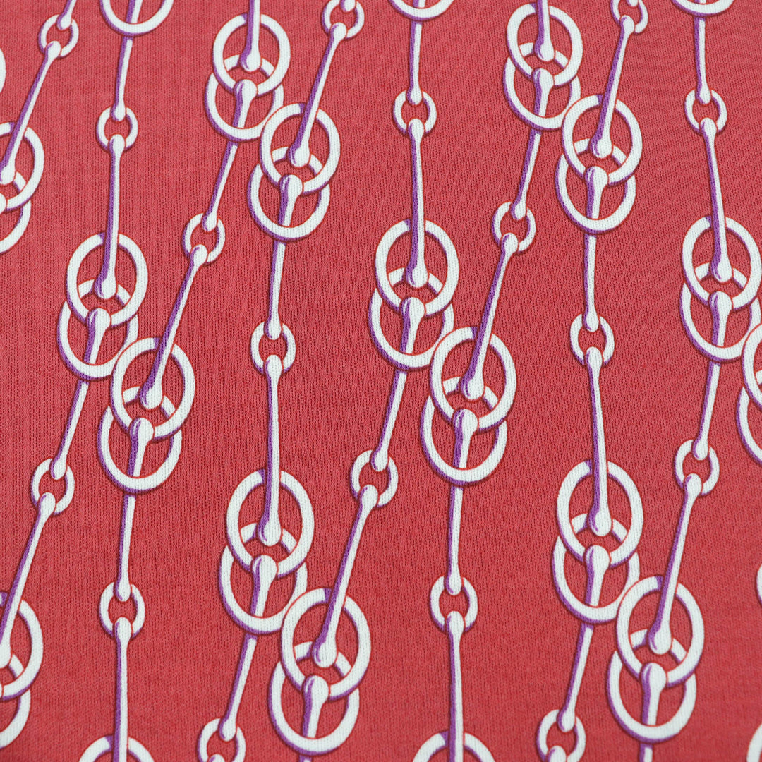 Excellent HERMES one piece Short Sleeve Red series cotton Women 34 2E4501DG