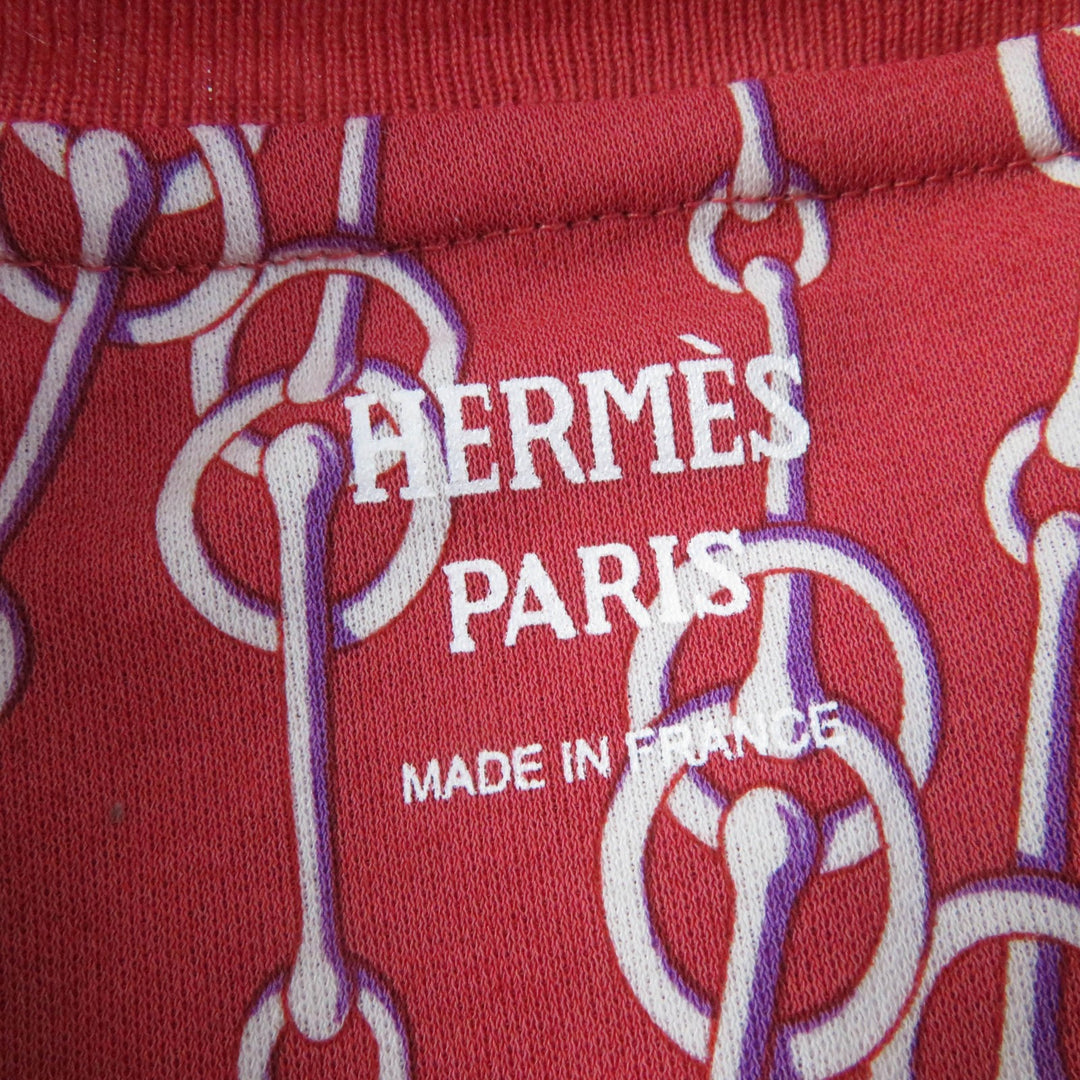 Excellent HERMES one piece Short Sleeve Red series cotton Women 34 2E4501DG