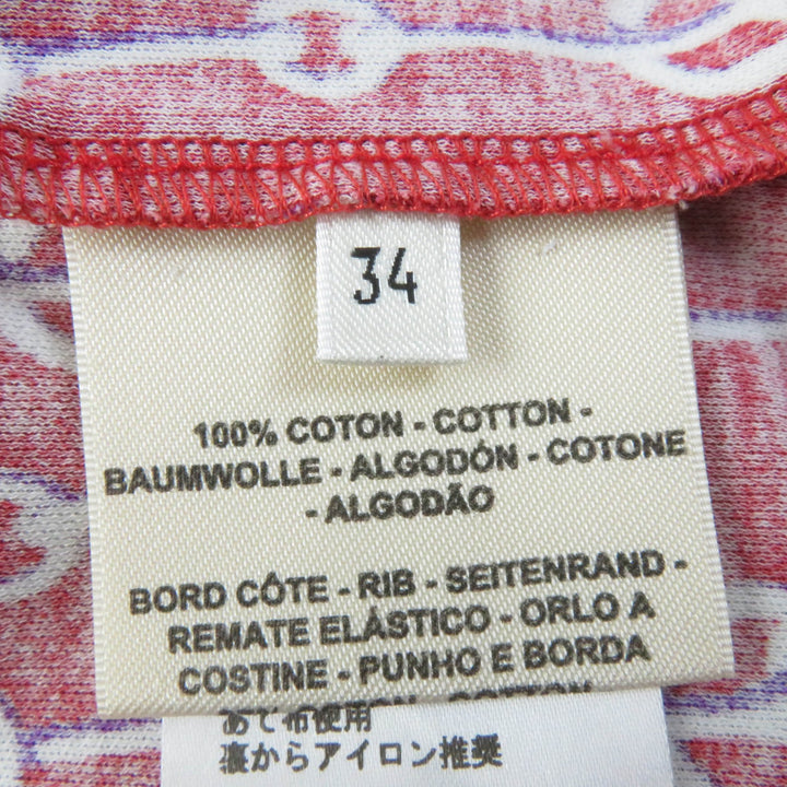 Excellent HERMES one piece Short Sleeve Red series cotton Women 34 2E4501DG