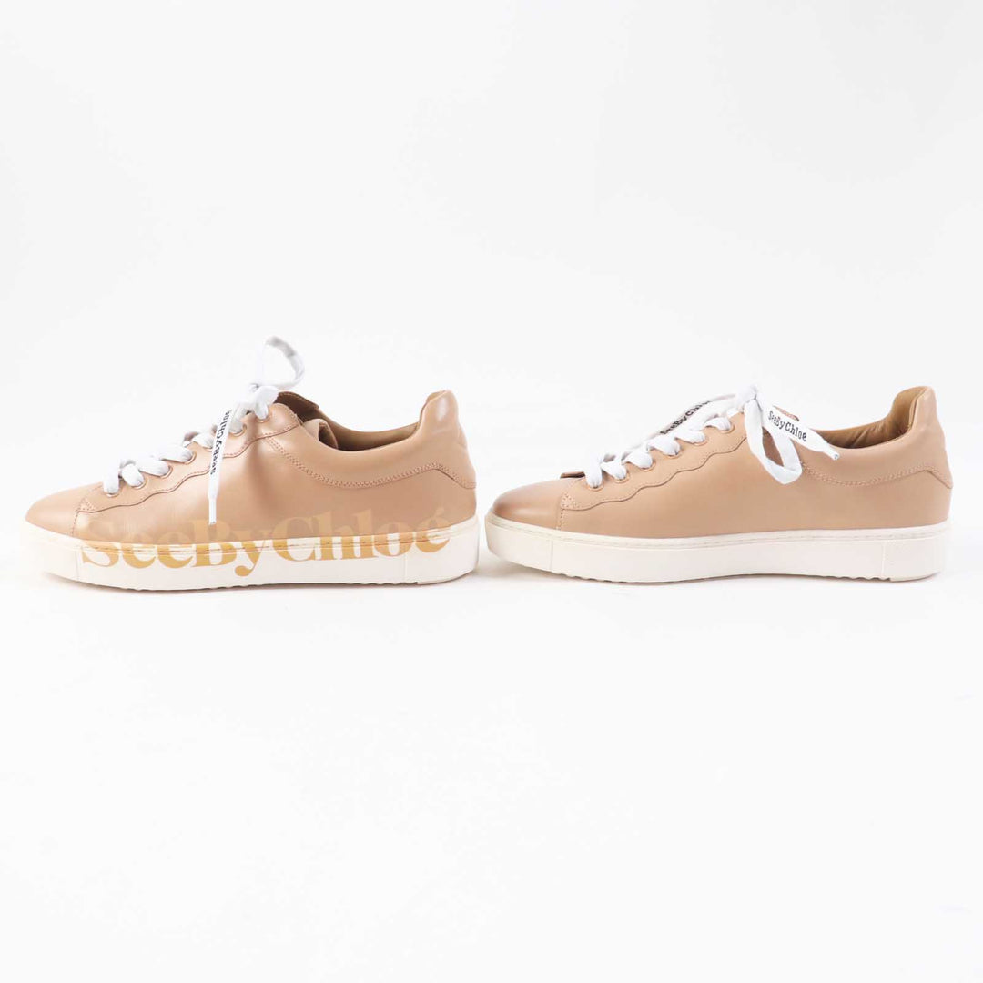 Excellent SEE BY CHLOE Low cut sneakers ESSIE beige leather Women 38 SB33125A