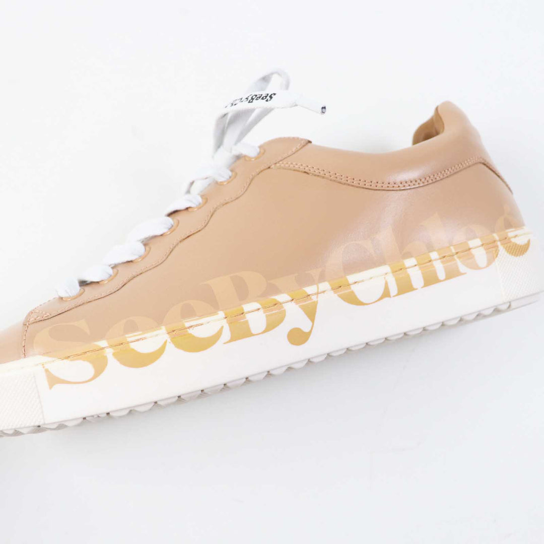 Excellent SEE BY CHLOE Low cut sneakers ESSIE beige leather Women 38 SB33125A