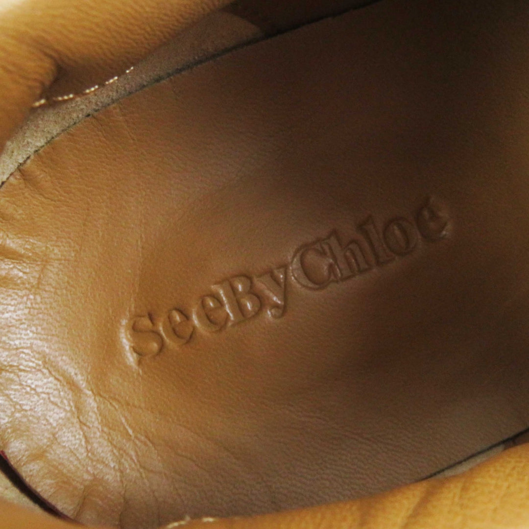 Excellent SEE BY CHLOE Low cut sneakers ESSIE beige leather Women 38 SB33125A