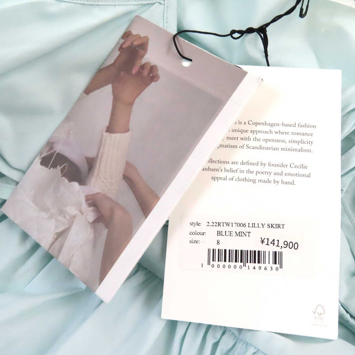 Pristine CECILIE BAHNSEN skirt LILLY SKIRE Light blue cotton Women