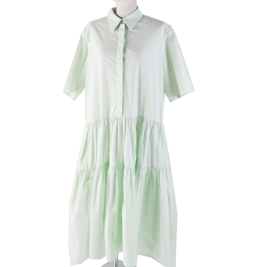 Great CECILIE BAHNSEN one piece PRIMEROSE DRESS flare Light green 6 RTW0064