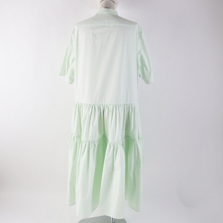 Great CECILIE BAHNSEN one piece PRIMEROSE DRESS flare Light green 6 RTW0064