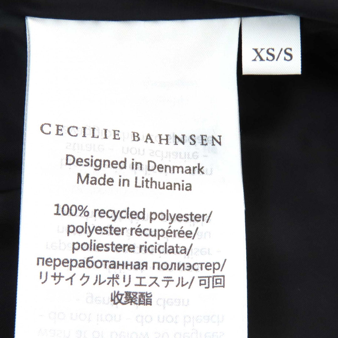 Excellent CECILIE BAHNSEN one piece black recycled polyester Women XS ESS-0005