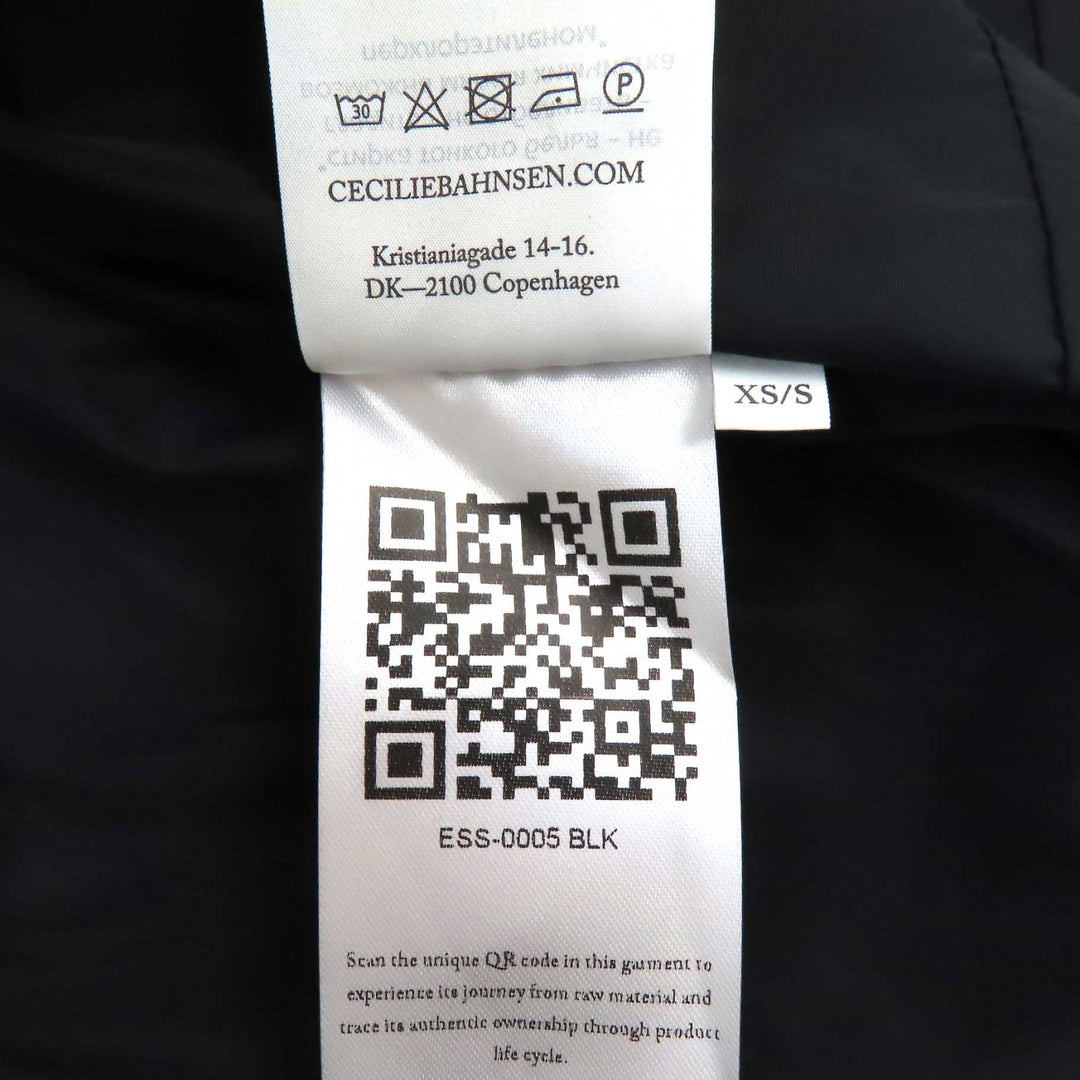 Excellent CECILIE BAHNSEN one piece black recycled polyester Women XS ESS-0005