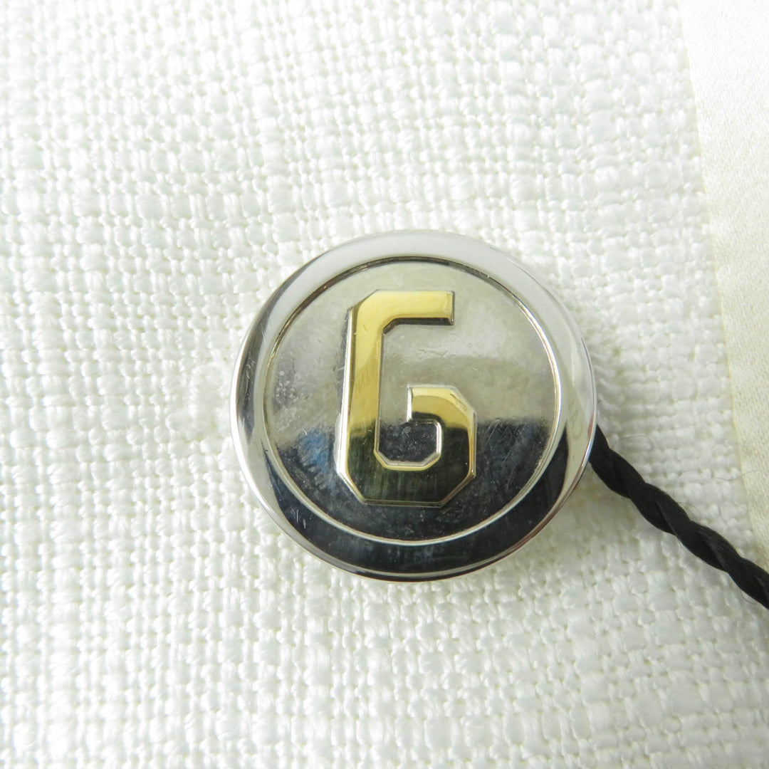 Pristine DOLCE&GABBANA Jacket Logo button and sleeve stones Ivory Rayon Women 40