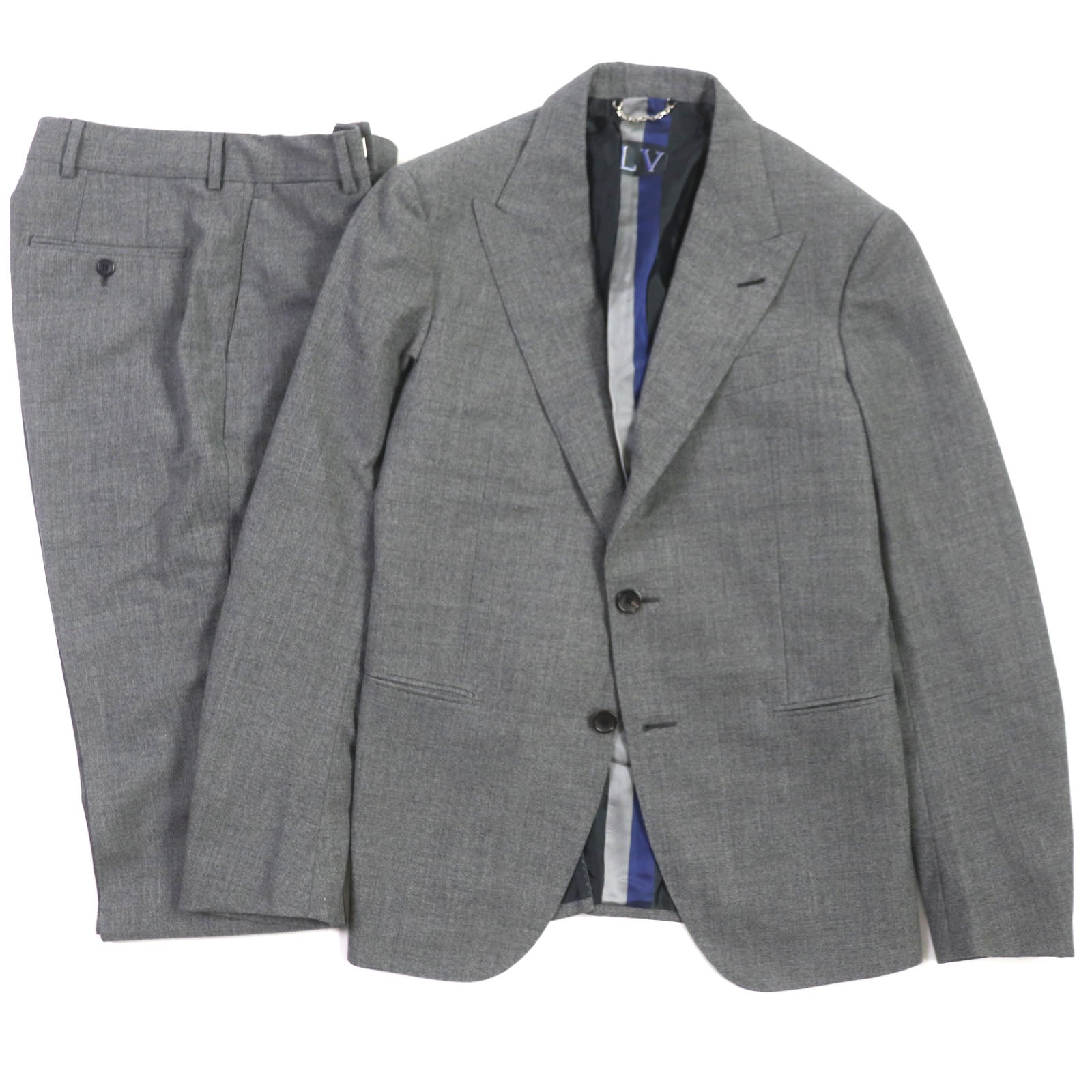 Great LOUIS VUITTON two-piece set PONT NEUF FIT gray wool 48