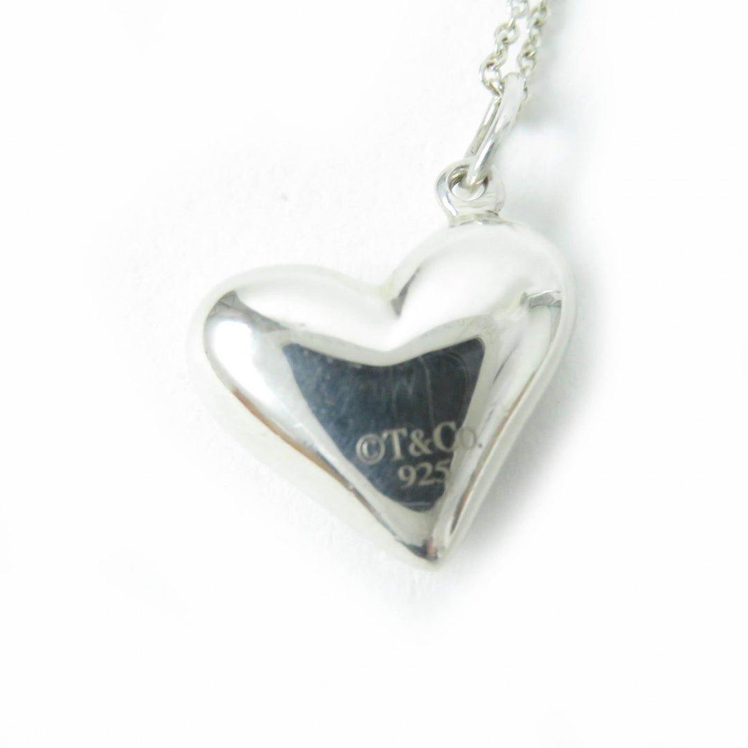 Great TIFFANY&Co. Necklace Dots Heart Rare Old TIFFANY & Co. Silver pink SV925