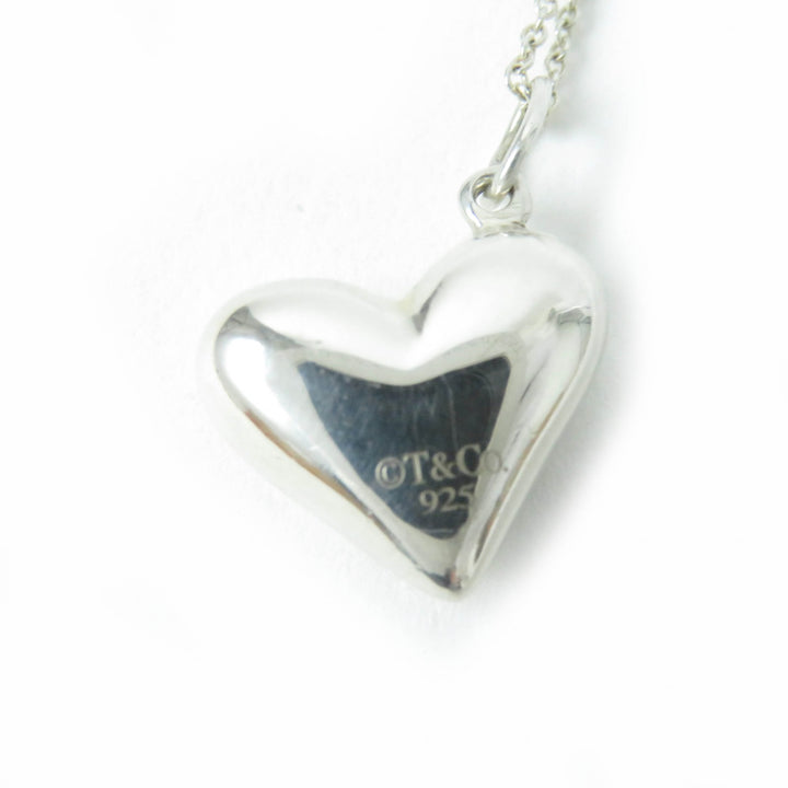Great TIFFANY&Co. Necklace Dots Heart Rare Old TIFFANY & Co. Silver pink SV925