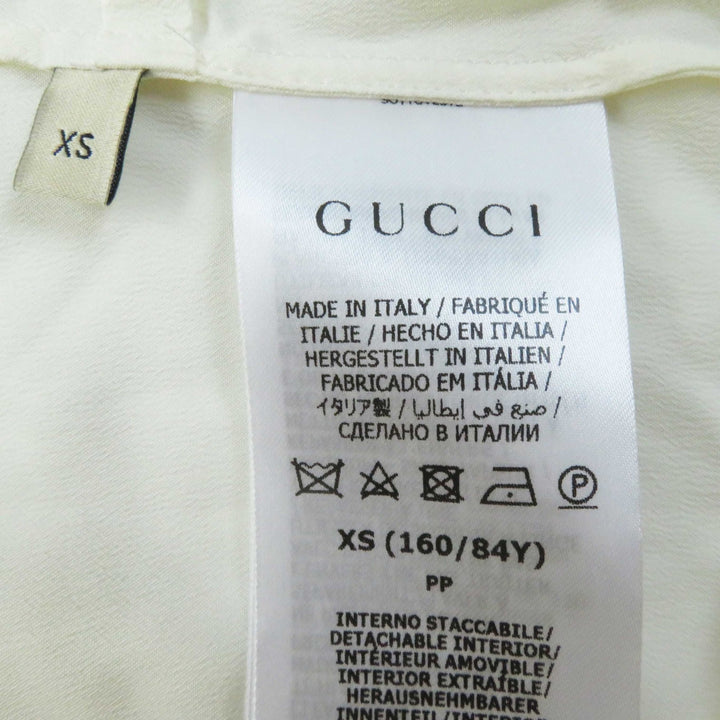 Pristine GUCCI×adidas knit Trefoil Turtleneck Long Sleeves white Women XS 713023