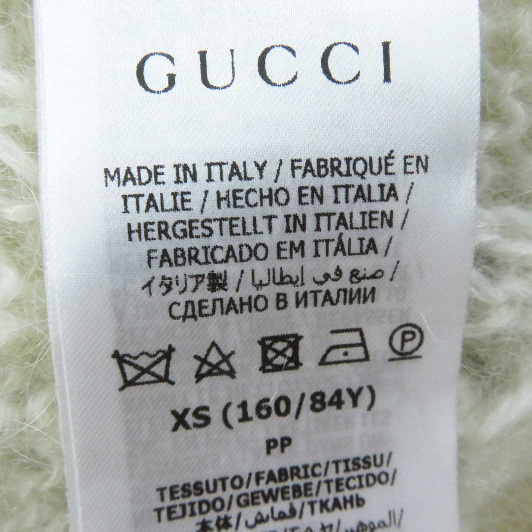 Pristine GUCCI×adidas knit Trefoil Turtleneck Long Sleeves white Women XS 713023