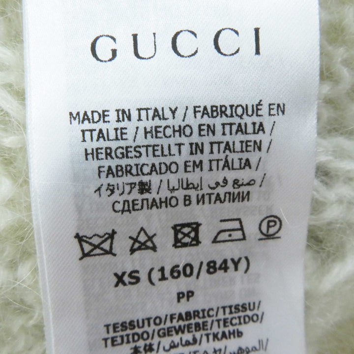 Pristine GUCCI×adidas knit Trefoil Turtleneck Long Sleeves white Women XS 713023