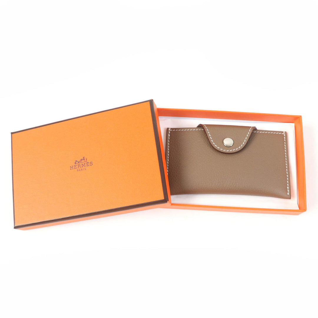 Pristine HERMES Card Case Iliad Evercolor Women