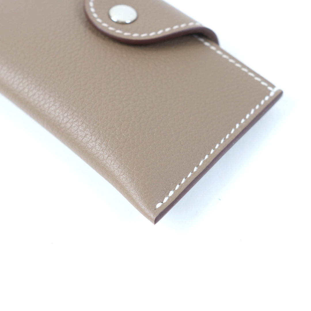 Pristine HERMES Card Case Iliad Evercolor Women