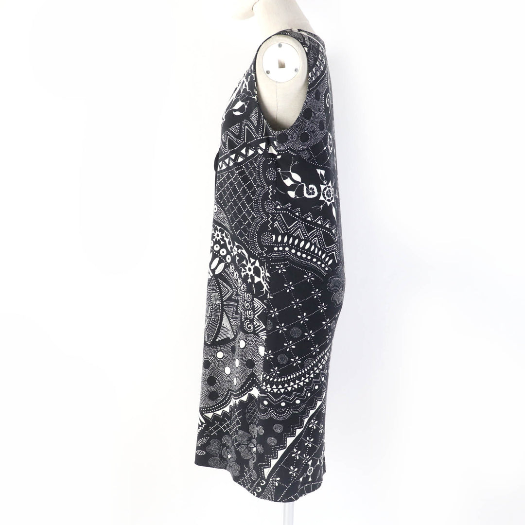 Excellent LEONARD FASHION one piece Total pattern sleeveless black cotton Women 40 0330802