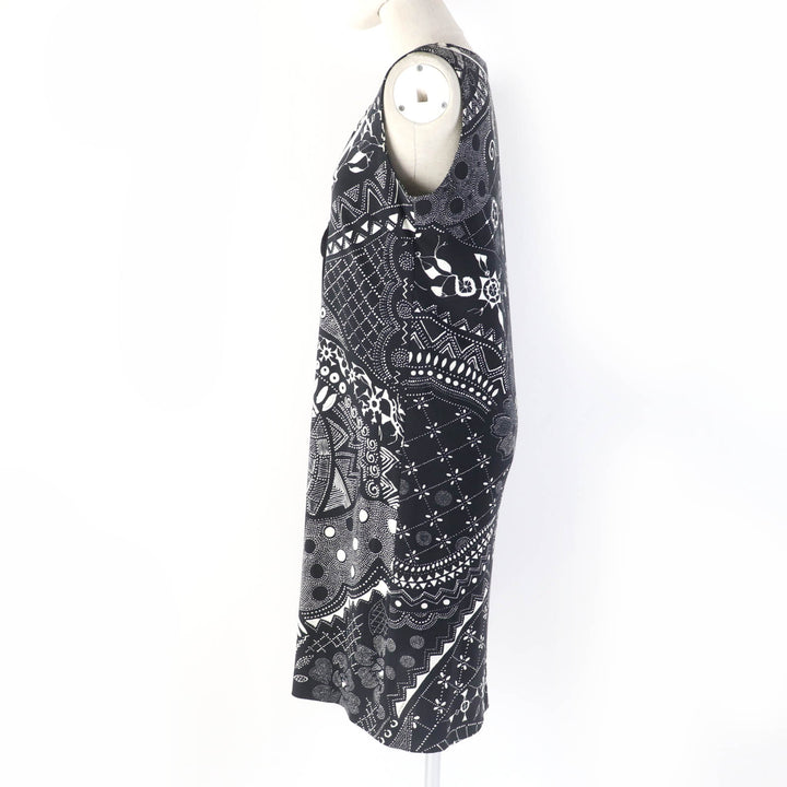 Excellent LEONARD FASHION one piece Total pattern sleeveless black cotton Women 40 0330802