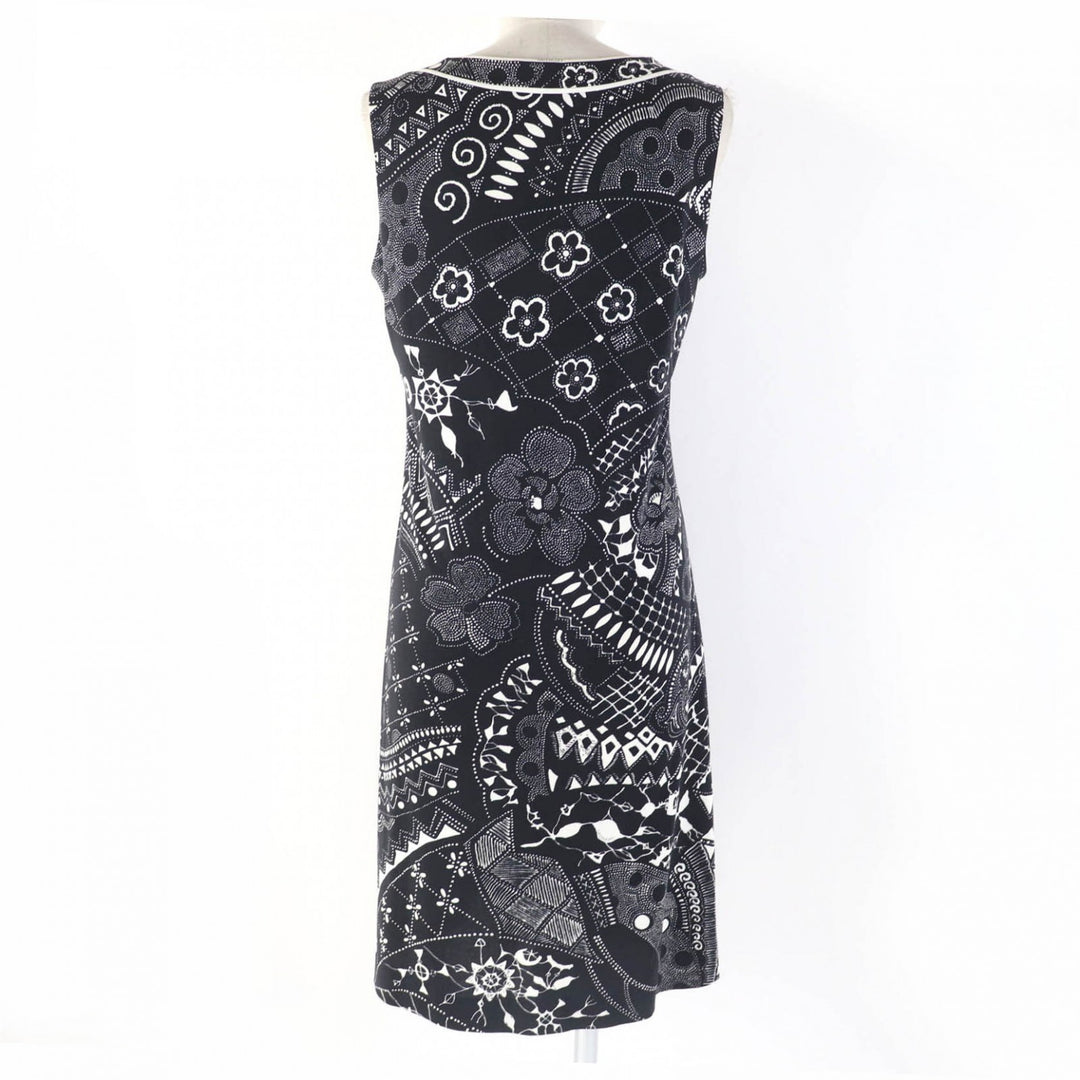 Excellent LEONARD FASHION one piece Total pattern sleeveless black cotton Women 40 0330802