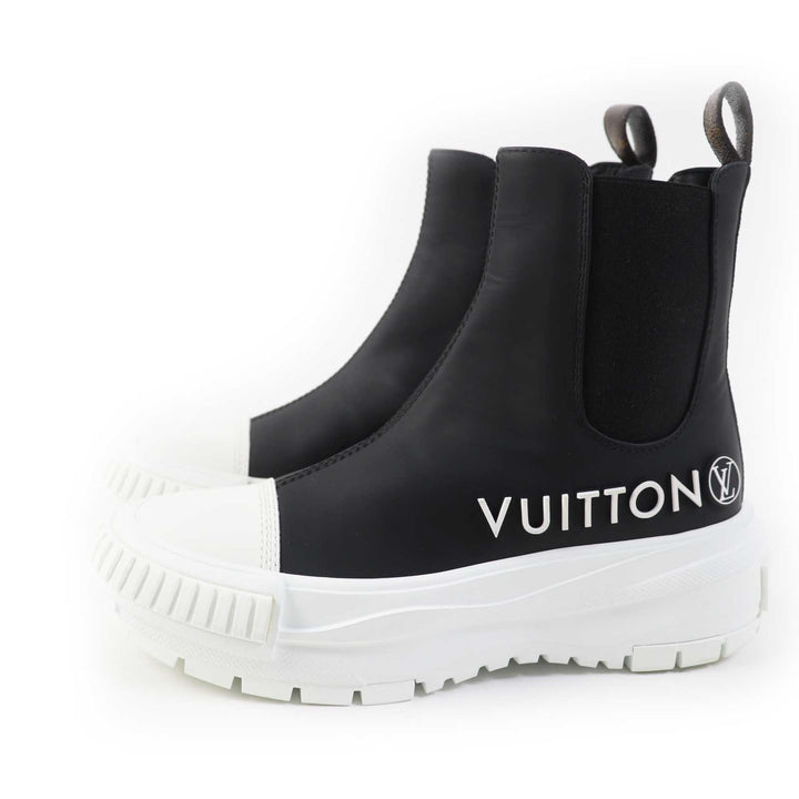 Excellent LOUIS VUITTON boots LV squad line High-top sneakers/side-gored 35