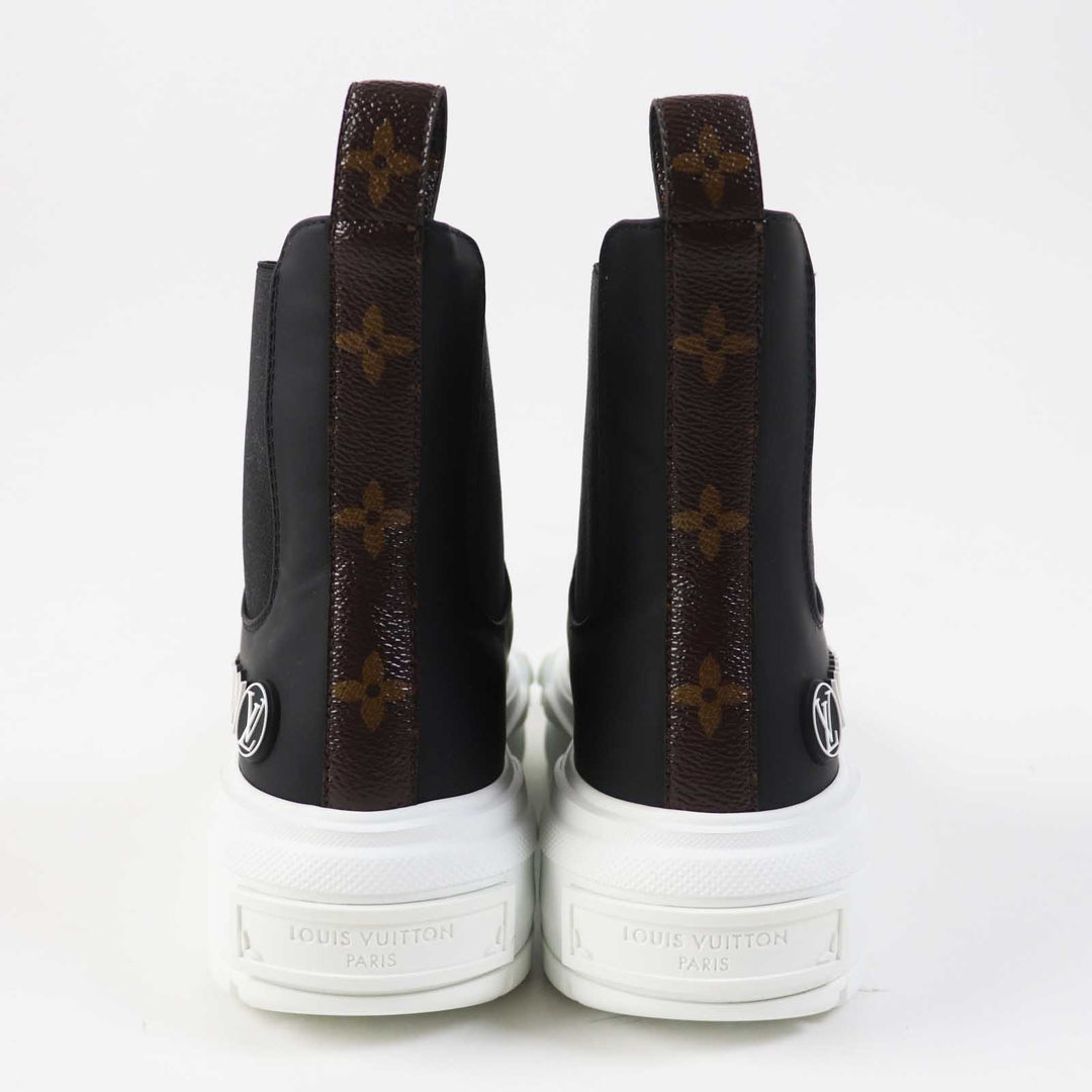 Excellent LOUIS VUITTON boots LV squad line High-top sneakers/side-gored 35