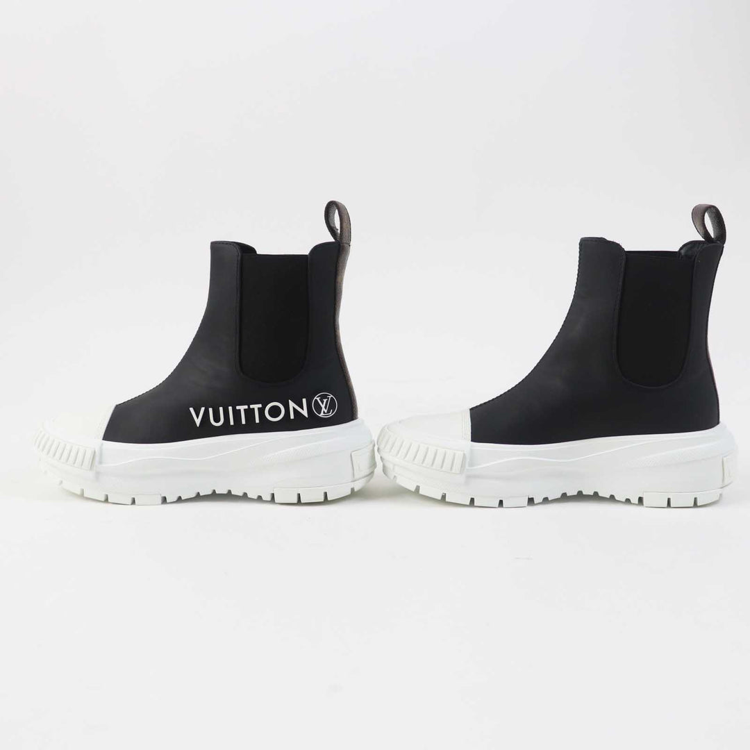 Excellent LOUIS VUITTON boots LV squad line High-top sneakers/side-gored 35