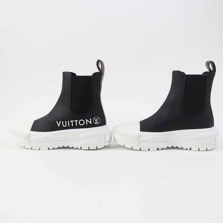 Excellent LOUIS VUITTON boots LV squad line High-top sneakers/side-gored 35